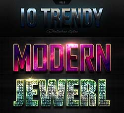 10个时髦的PS图层样式(第六套)：10 Trendy Photoshop Styles Vol.6